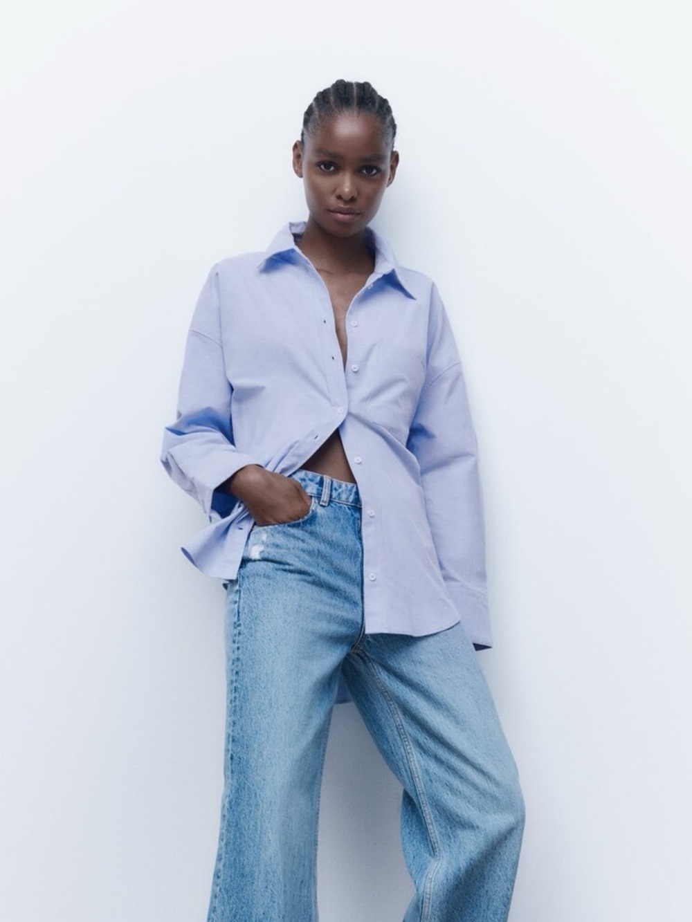 ZARA OXFORD SHIRT SKY BLUE